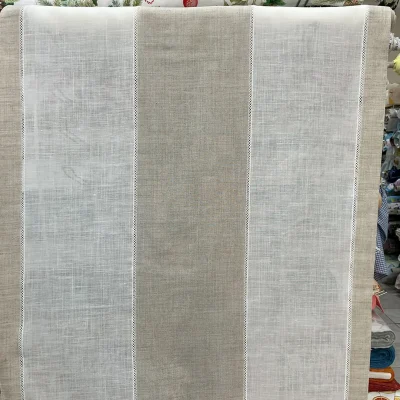 Tendina misto lino a fasce 3