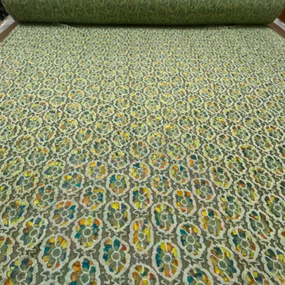 Pizzo motivo floreale multicolore - Varianti rosaverde Alt.150cm (1)