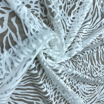 Tendaggio effetto devorè fantasia astratta – bianco (1)