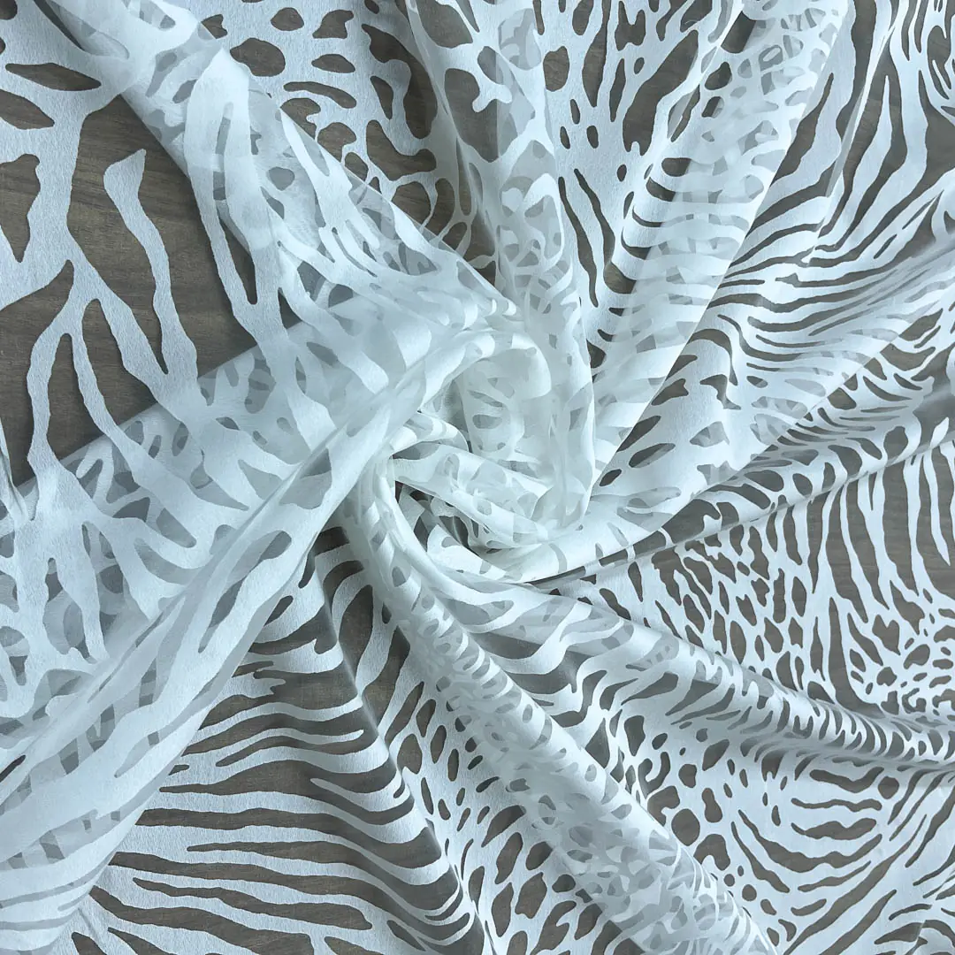 Tendaggio effetto devorè fantasia astratta – bianco (1)