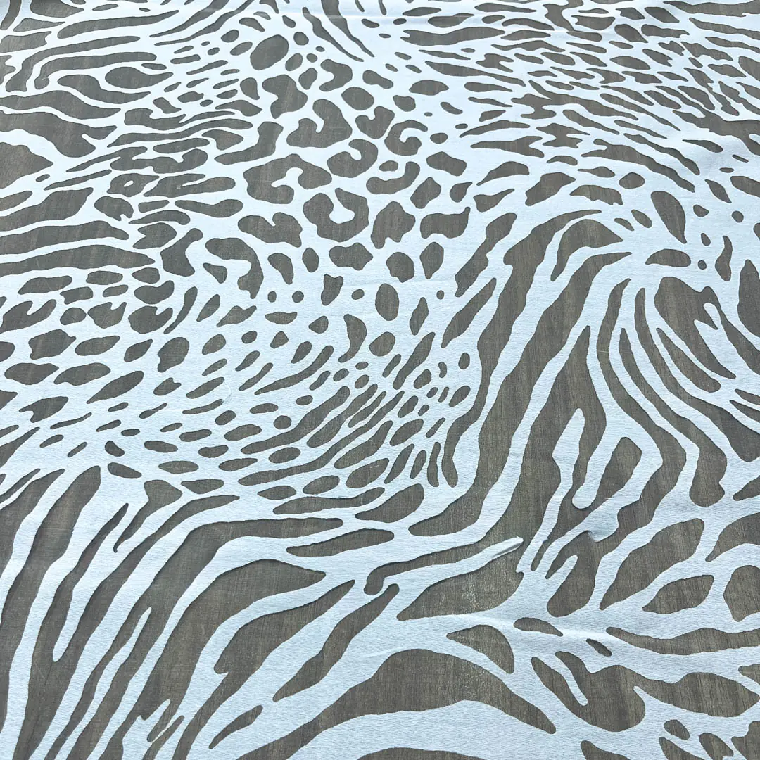 Tendaggio effetto devorè fantasia astratta – bianco (2)