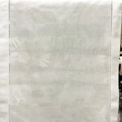 Tendina effetto lino rifinito a crochet 2