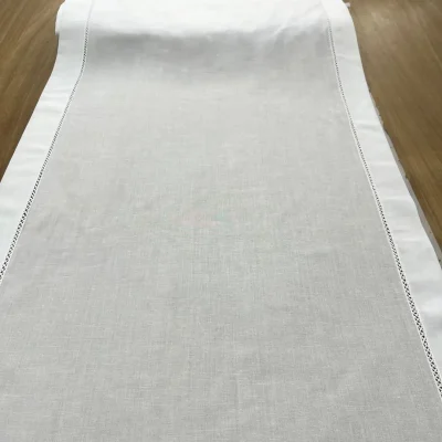 Tendina effetto lino rifinito a crochet 3