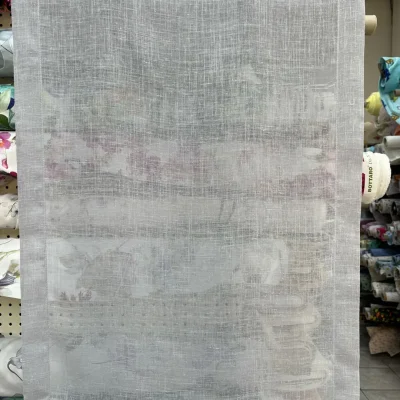 Tendina misto lino morbido – grigio perla 2