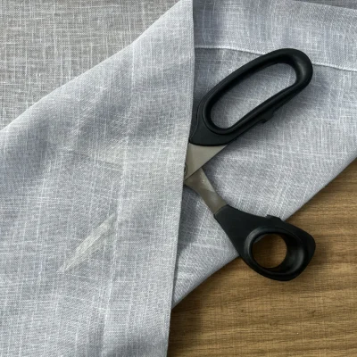 Tendina misto lino morbido – grigio perla 4