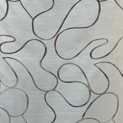 Tendina moderna bianco panna motivo devor&egrave; 6