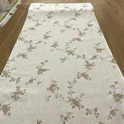 Tessuto per tende a vetro con motivo floreale 3
