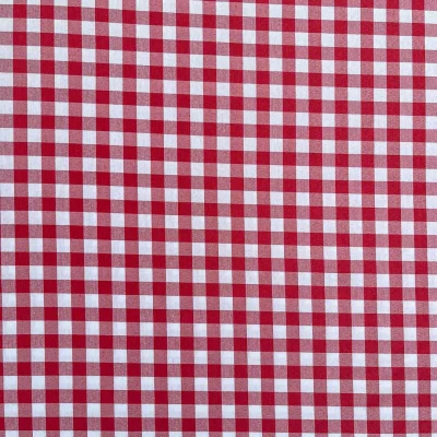 Tessuto per tovaglie a quadretti classico rosso e bianco al metro (4)