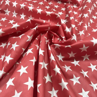 Tessuto rosso con stelle bianche grandi carnevale (6)