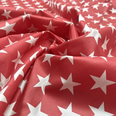 Tessuto rosso con stelle bianche grandi carnevale (7)
