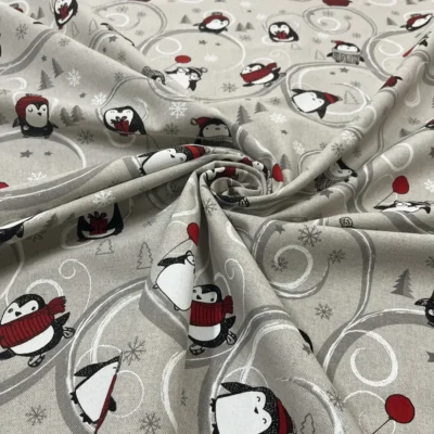 Tovagliato festivit&agrave; natalizie con pinguini (1)