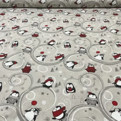 Tovagliato festivit&agrave; natalizie con pinguini (2)