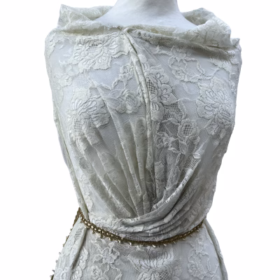 pizzo chantilly avorio bielastico