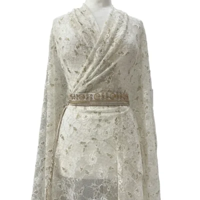 pizzo chantilly lurex oro 10