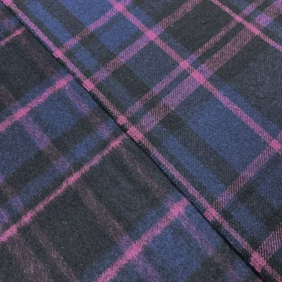 tessuto in lana tartan scozzese al metro blu nero magenta (7)