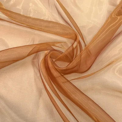 tessuto in organza per tende rame dorato (2)