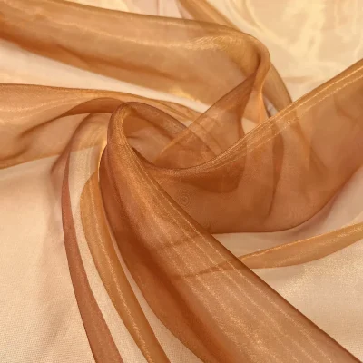 tessuto in organza per tende rame dorato (3)