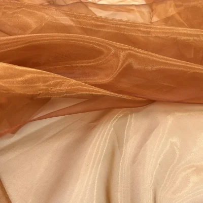 tessuto in organza per tende rame dorato (4)