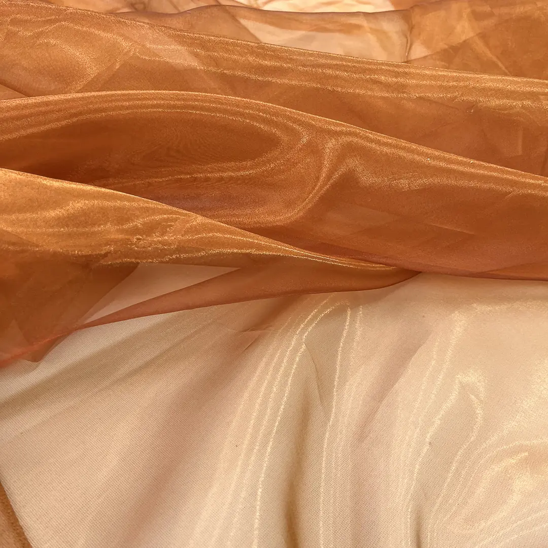 tessuto in organza per tende rame dorato (4)