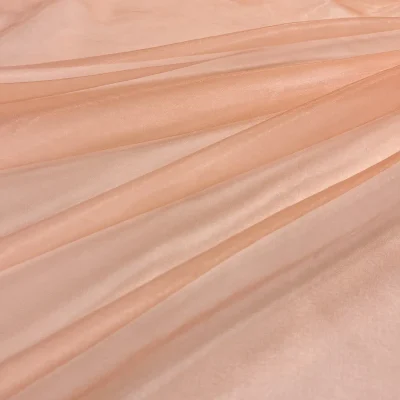 tessuto per tende in organza liscia rosa pesca 320 cm con piombino (1)