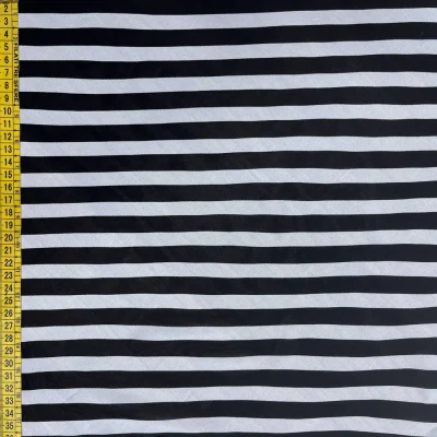 tessuto voile chiffon a righe oblique bianche nere (1)