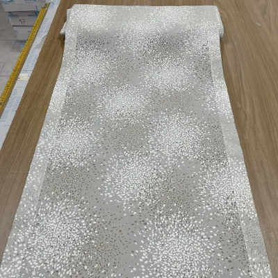 Tendina a schizzi di colore in devorè 1