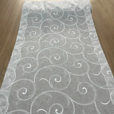 Tessuto per tende a vetro con ricamo raffinato 4