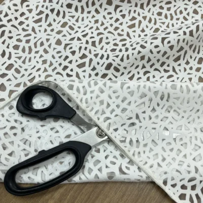 Tessuto per tende in devor&egrave; fantasia astratta firmato Via Roma 60 8