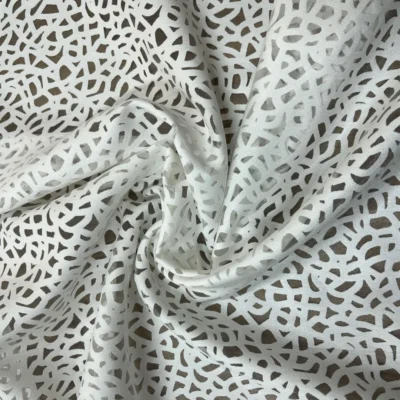 Tessuto per tende in devor&egrave; fantasia astratta firmato Via Roma 60 9