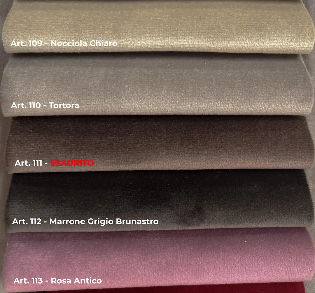 Velluto morbido antimacchia cartella colori 3