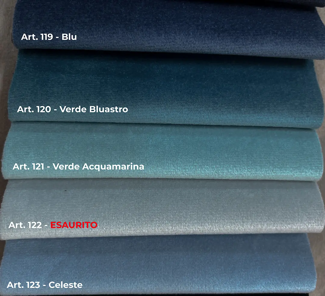 Velluto morbido antimacchia cartella colori 5