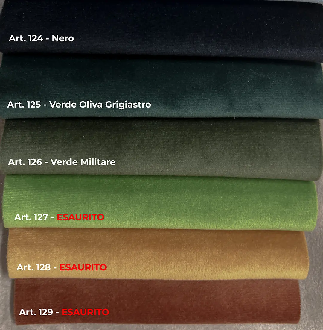 Velluto morbido antimacchia cartella colori 6