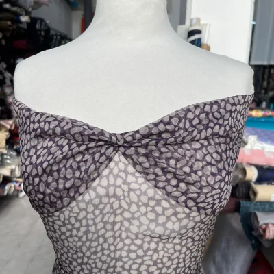 Chiffon di seta goffrata fantasia tartaruga 1