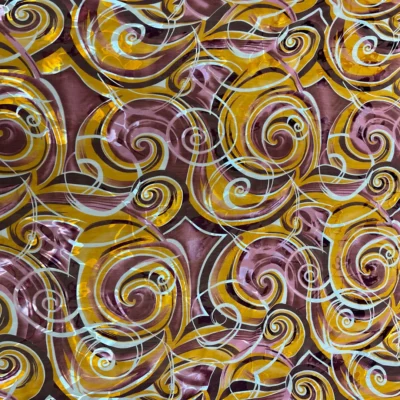 Voile di seta in devor&egrave; fantasia astratta 3