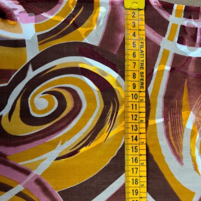 Voile di seta in devor&egrave; fantasia astratta 6