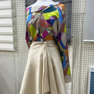 taffet&agrave; lievemente shantung color sabbia 4