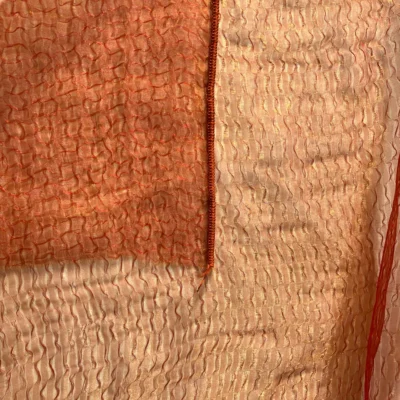 tende organza goffrata arancio rosso 3