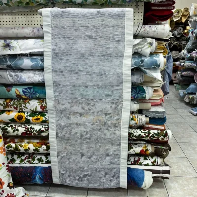 Tendina trasparente bordo orlato - 2 Varianti colori 6