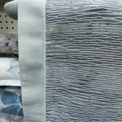 Tendina trasparente bordo orlato - 2 Varianti colori 5