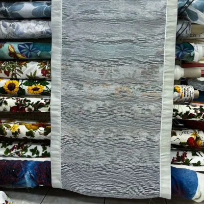 Tendina trasparente bordo orlato - 2 Varianti colori 4