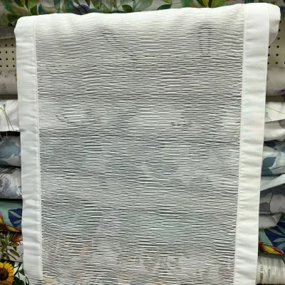 Tendina trasparente bordo orlato - 2 Varianti colori 2