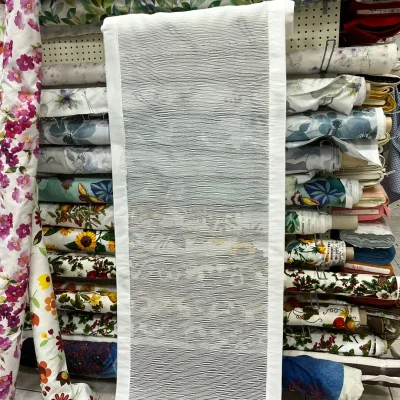 Tendina trasparente bordo orlato - 2 Varianti colori 1