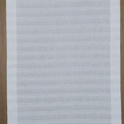 Tendina effetto pacchetto bianco con righe bianche 5
