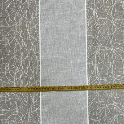 Tendina effetto lino con inserti in organza2