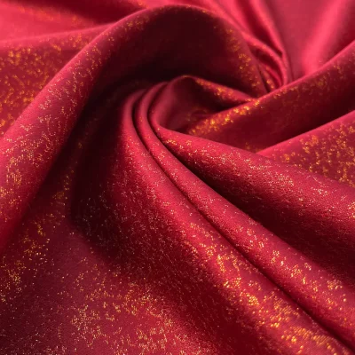 Tessuto lurex rosso oro screziato al metro (3 (2)
