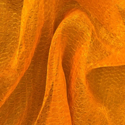 tende organza goffrata arancio carota 1