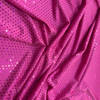 tessuto elasticizzato simil lycra fuxia strass 5