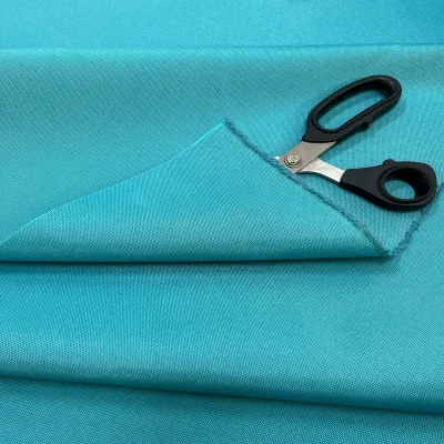 Tessuto arredo misto cotone antimacchia turchese 3