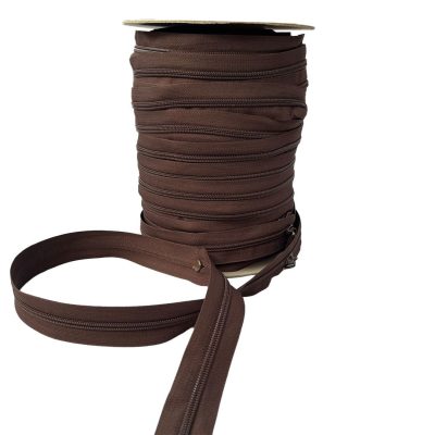 Cerniera lampo multiuso da 5 mm di plastica marrone 3