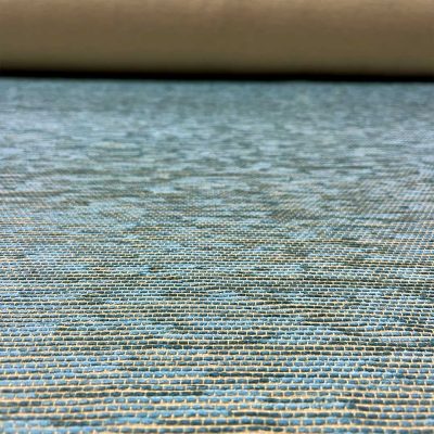 Tessuto da arredo misto cotone cinigliato celeste e beige 4